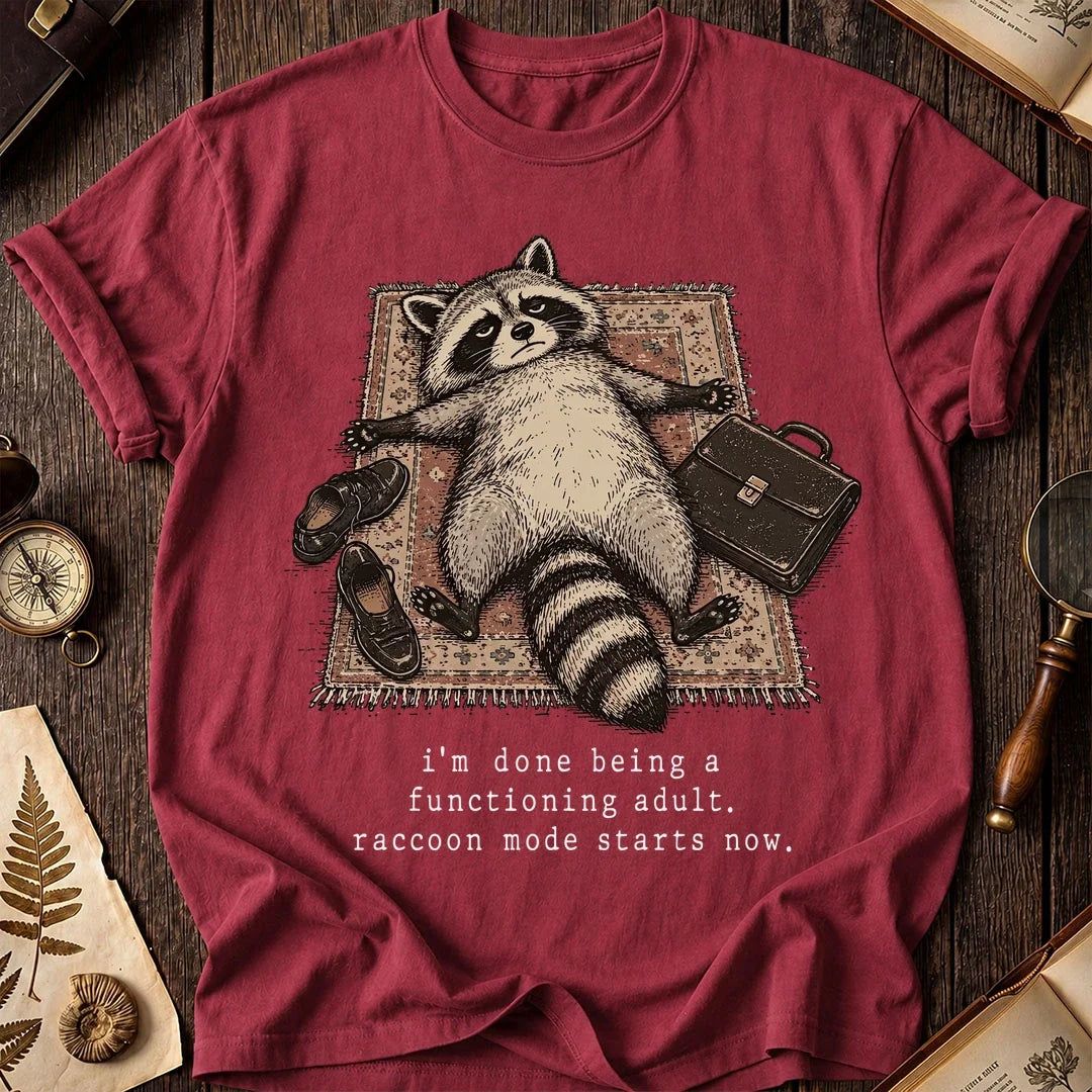 Adulting Fail Raccoon T-Shirt product image 5
