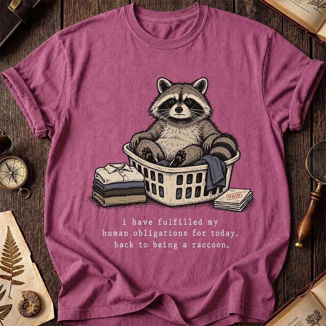 Chore Break Raccoon T-Shirt product image 3