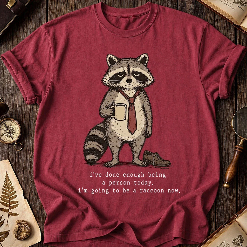 Clocked Out Raccoon T-Shirt product image 5