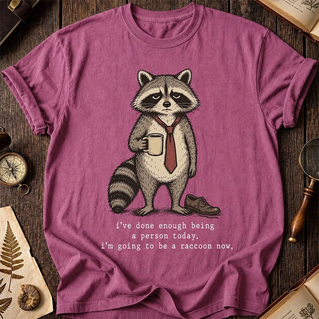 Clocked Out Raccoon T-Shirt product image 3