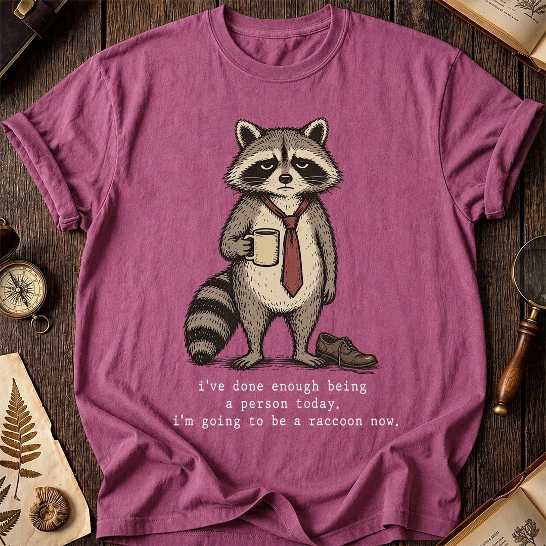 Clocked Out Raccoon T-Shirt product image 3