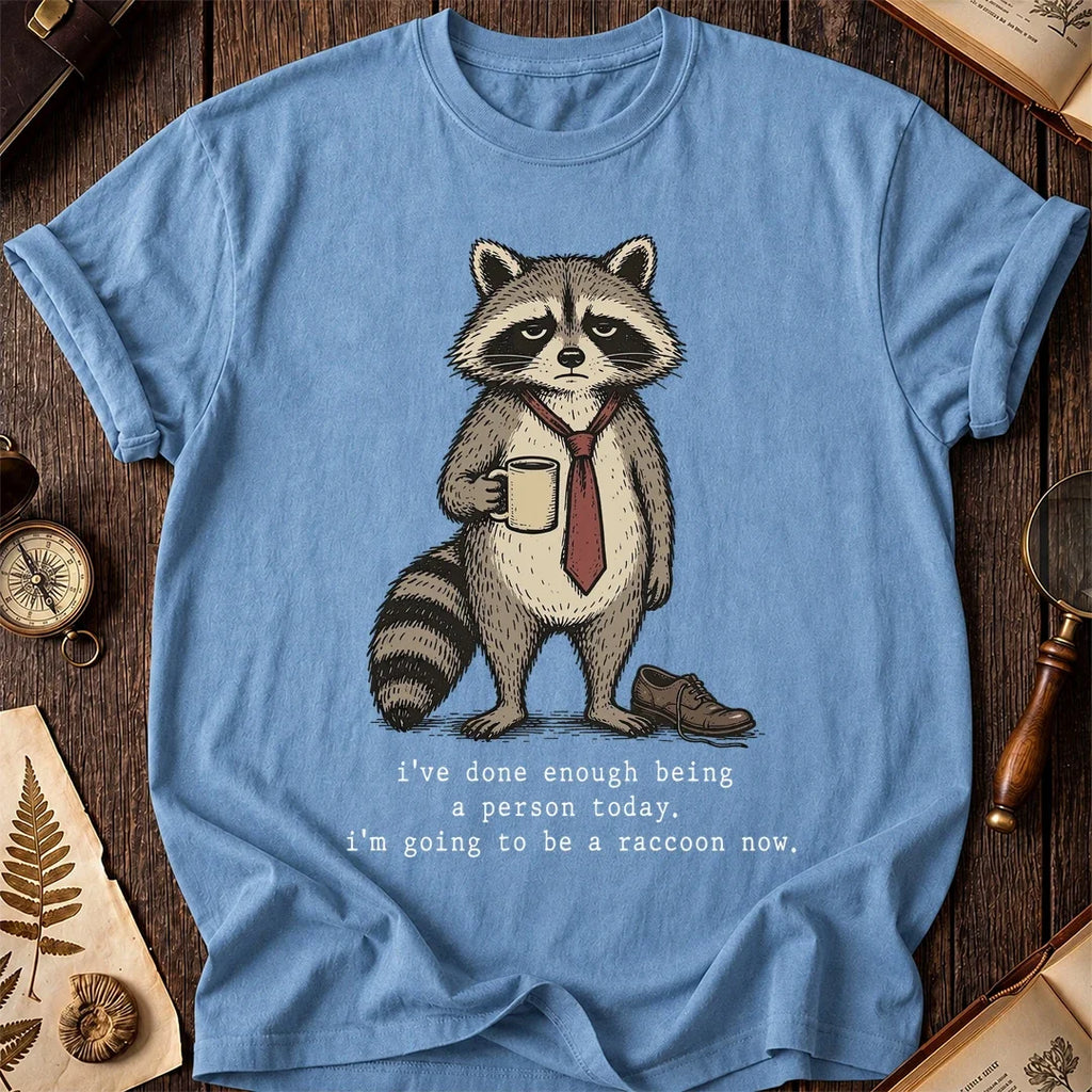 Clocked Out Raccoon T-Shirt product image 4