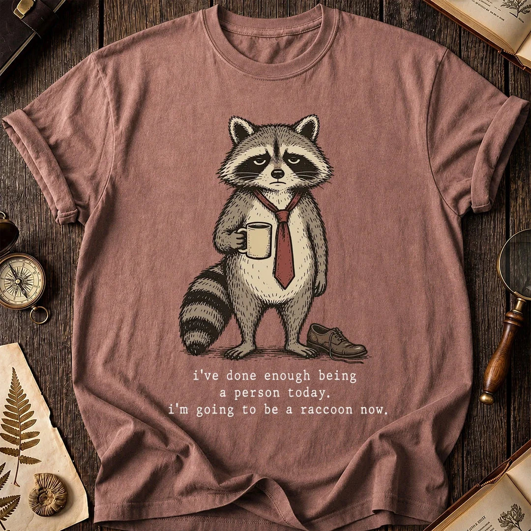 Clocked Out Raccoon T-Shirt product image 8