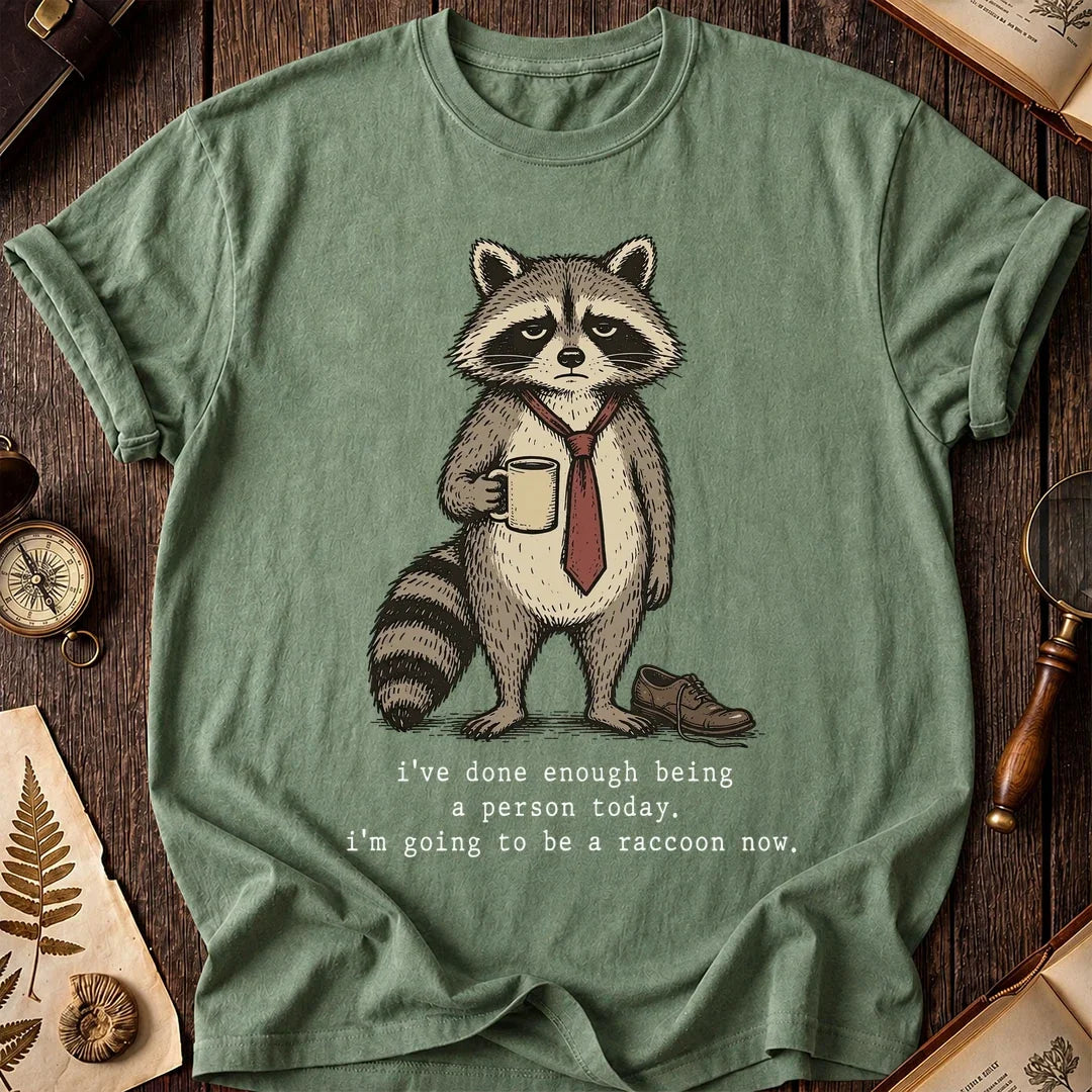 Clocked Out Raccoon T-Shirt product image 1