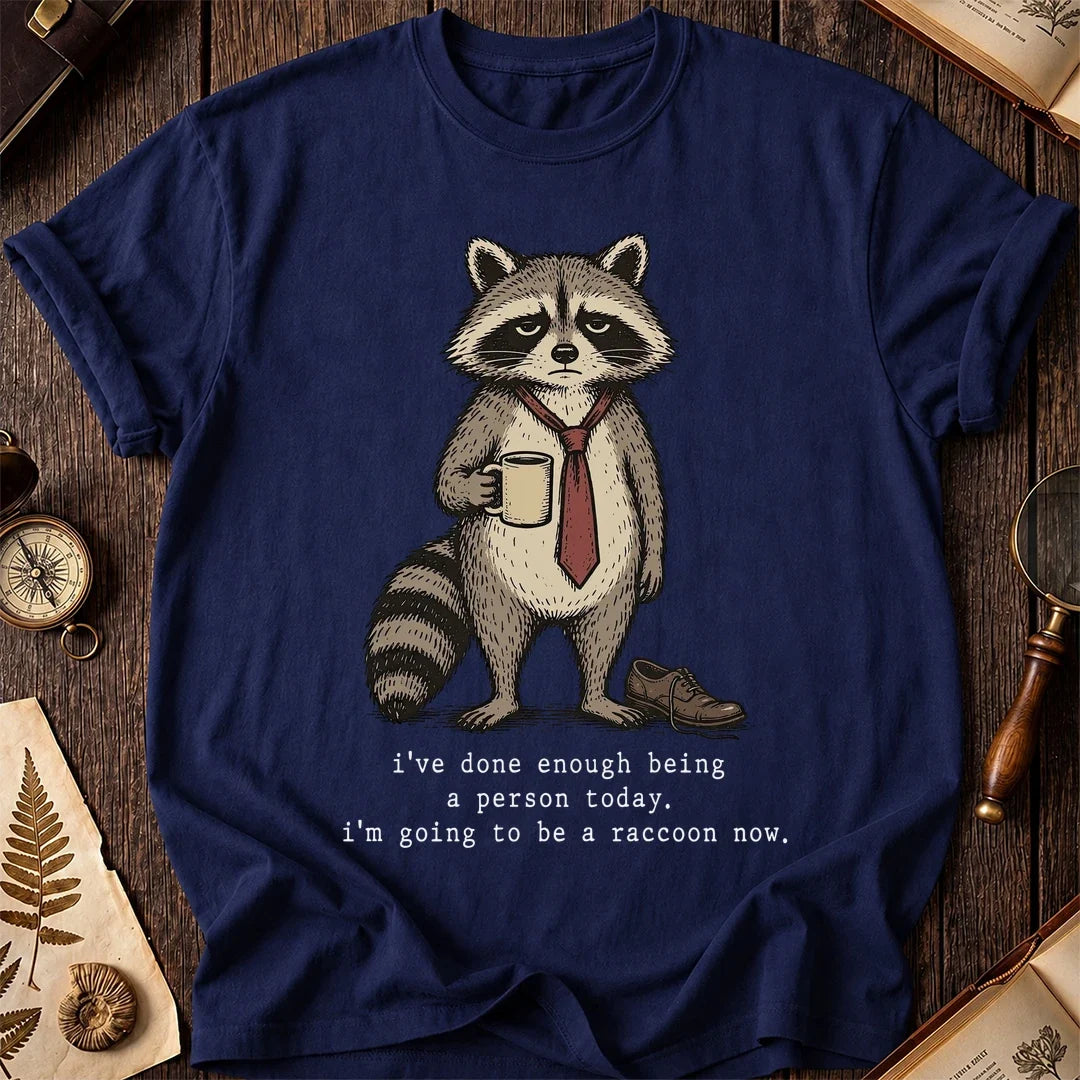 Clocked Out Raccoon T-Shirt product image 7