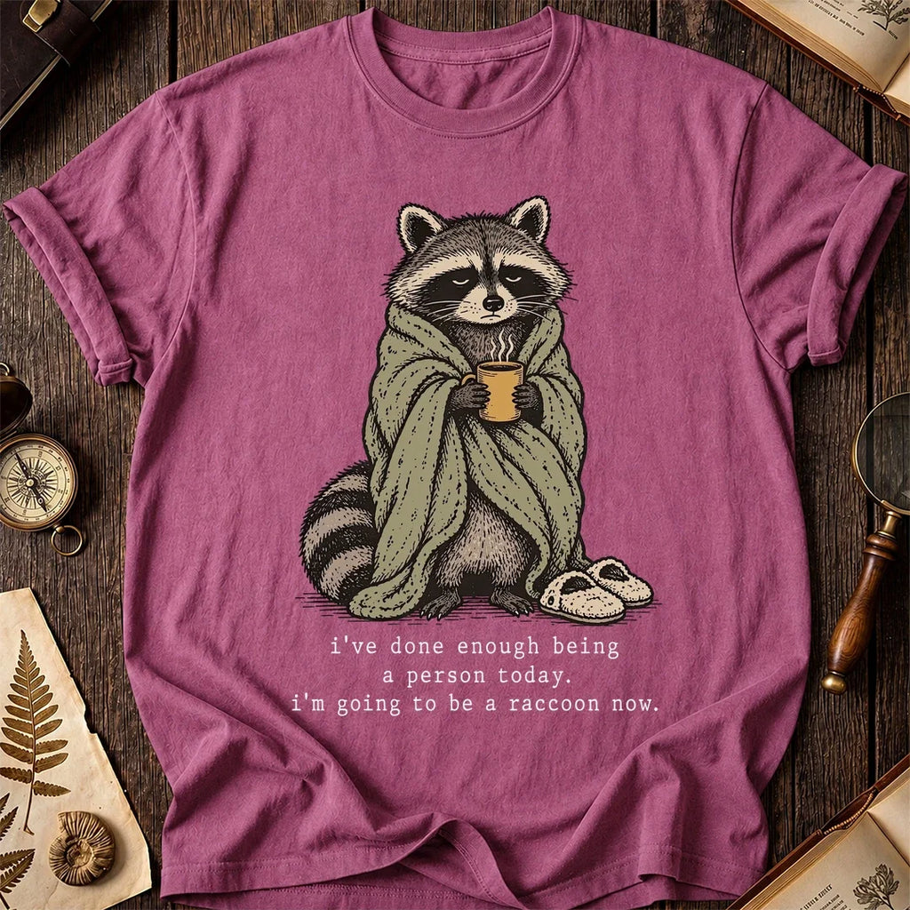 Cozy Escape Raccoon T-Shirt product image 3