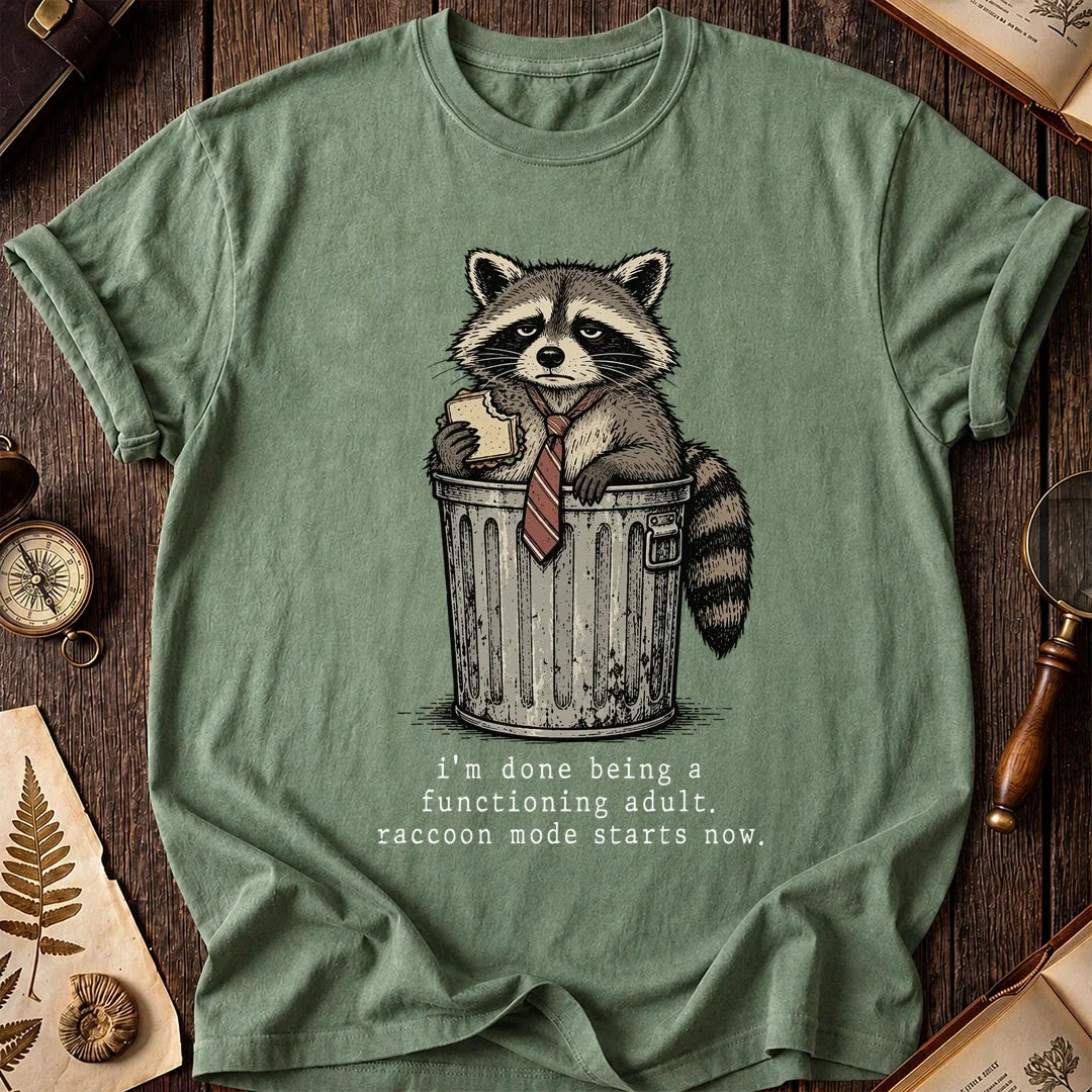 Done Adulting Raccoon T-Shirt product image 1