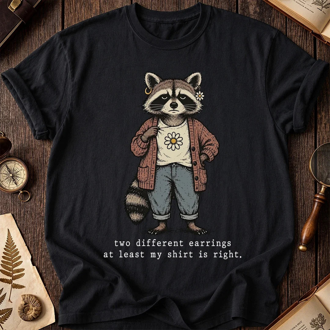 Earring Mix Raccoon T-Shirt product image 2