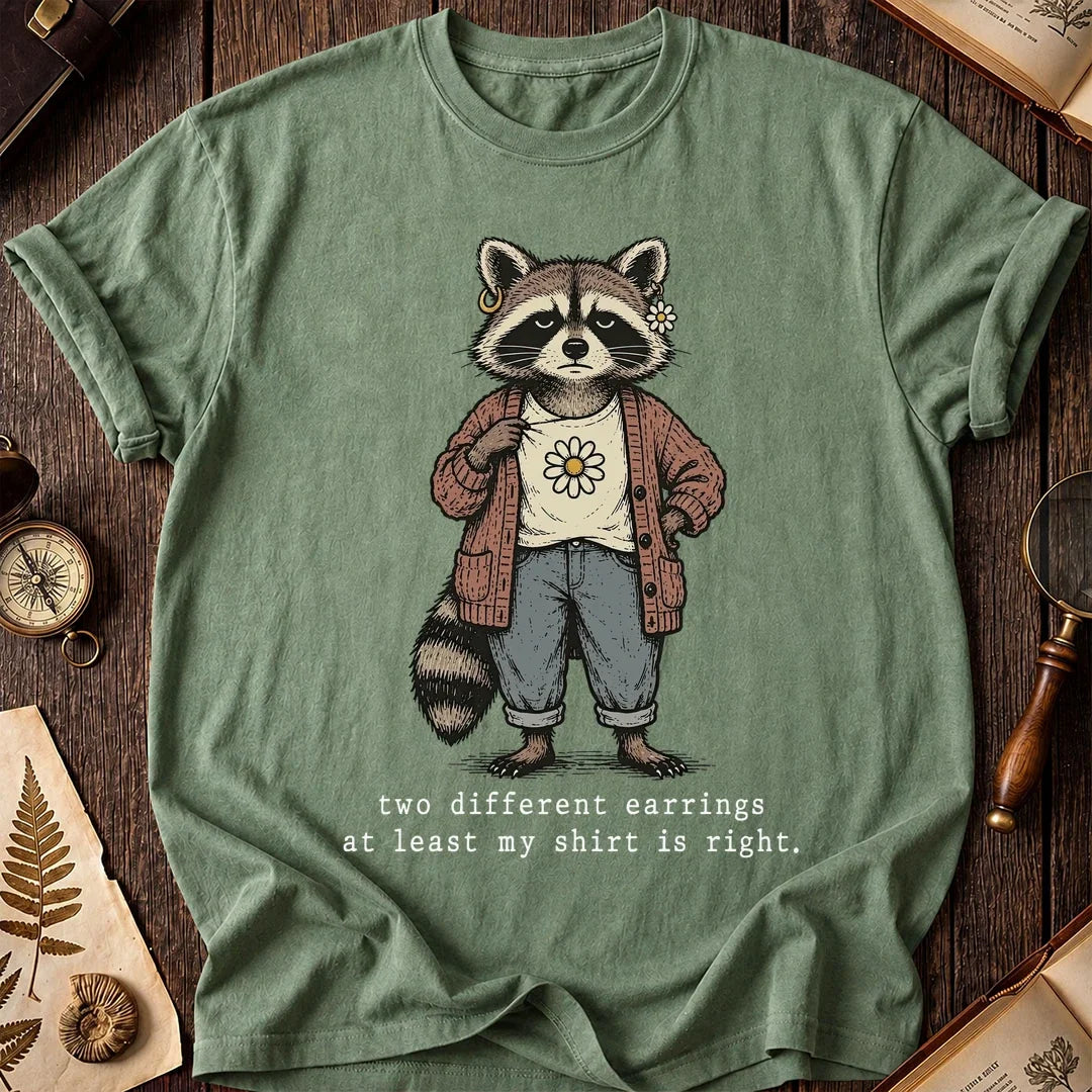 Earring Mix Raccoon T-Shirt product image 1
