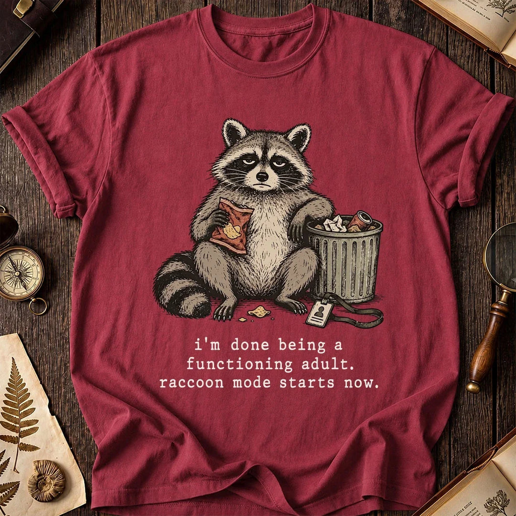 Feral Mode Raccoon T-Shirt product image 5