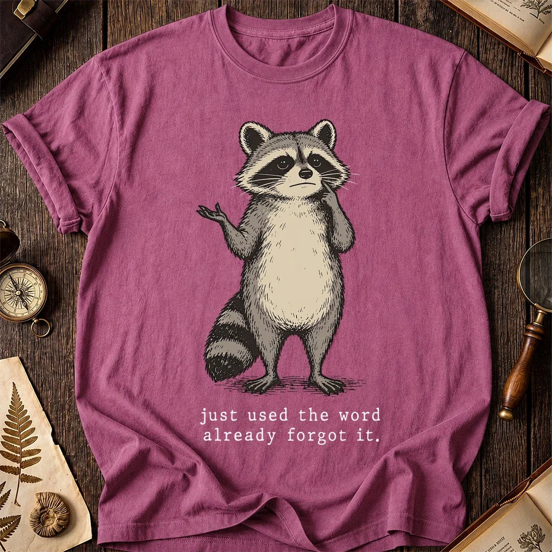 Forgot Word Raccoon T-Shirt product image 3