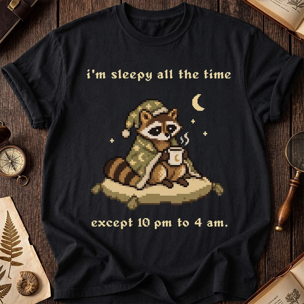 Night Owl Raccoon T-Shirt product image 2