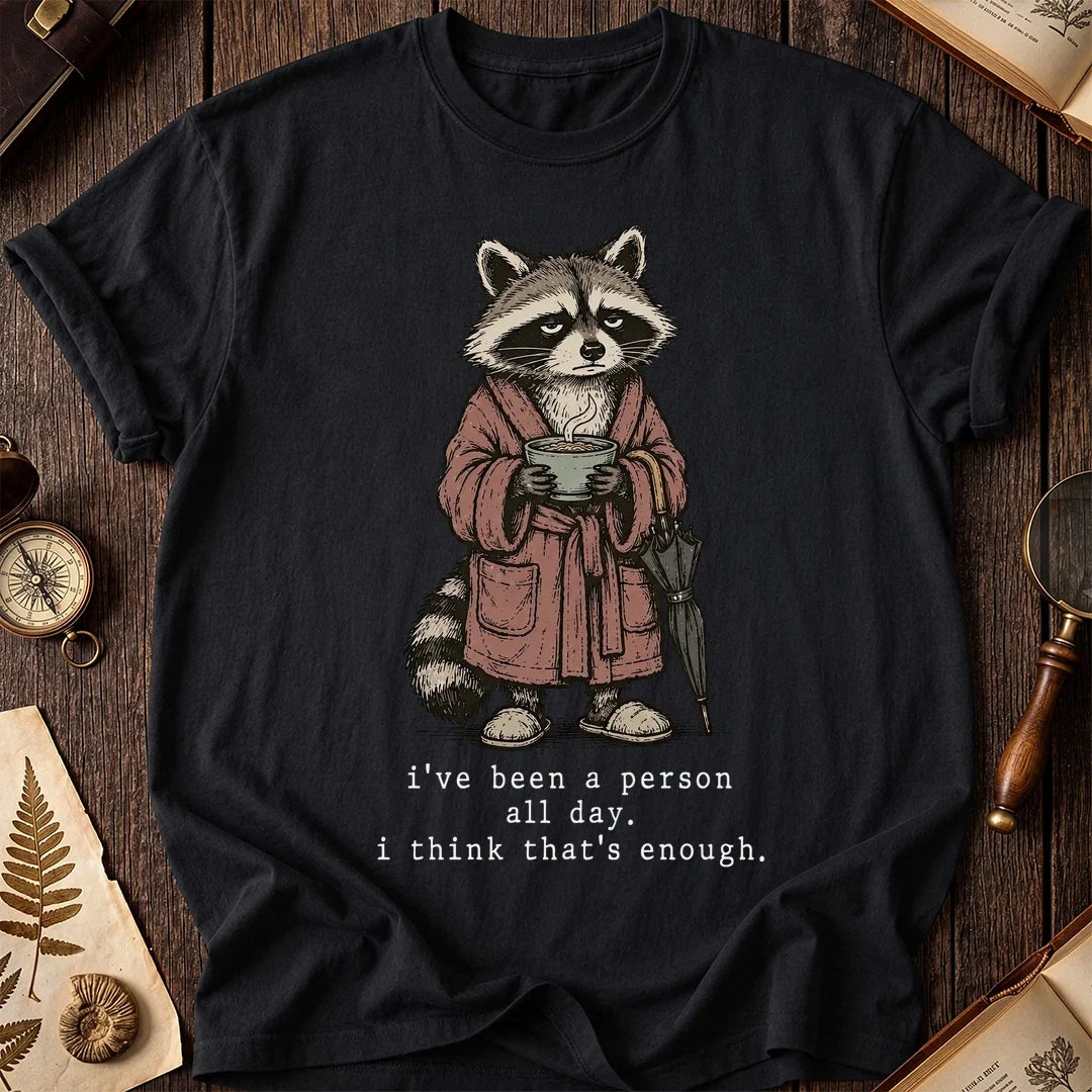 No More People Raccoon T-Shirt product image 2
