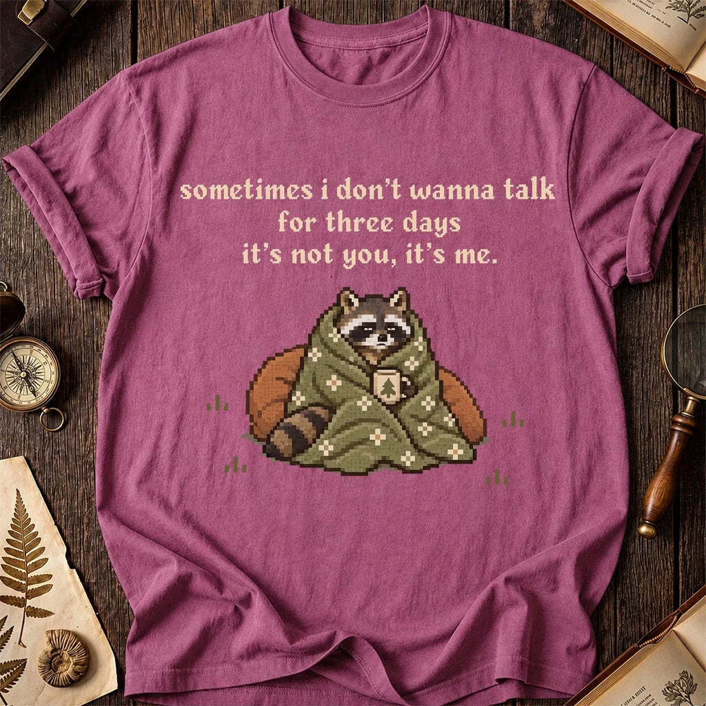 Quiet Time Raccoon T-Shirt product image 3