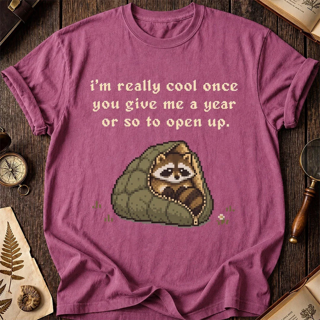 Slow Warmup Raccoon T-Shirt product image 3