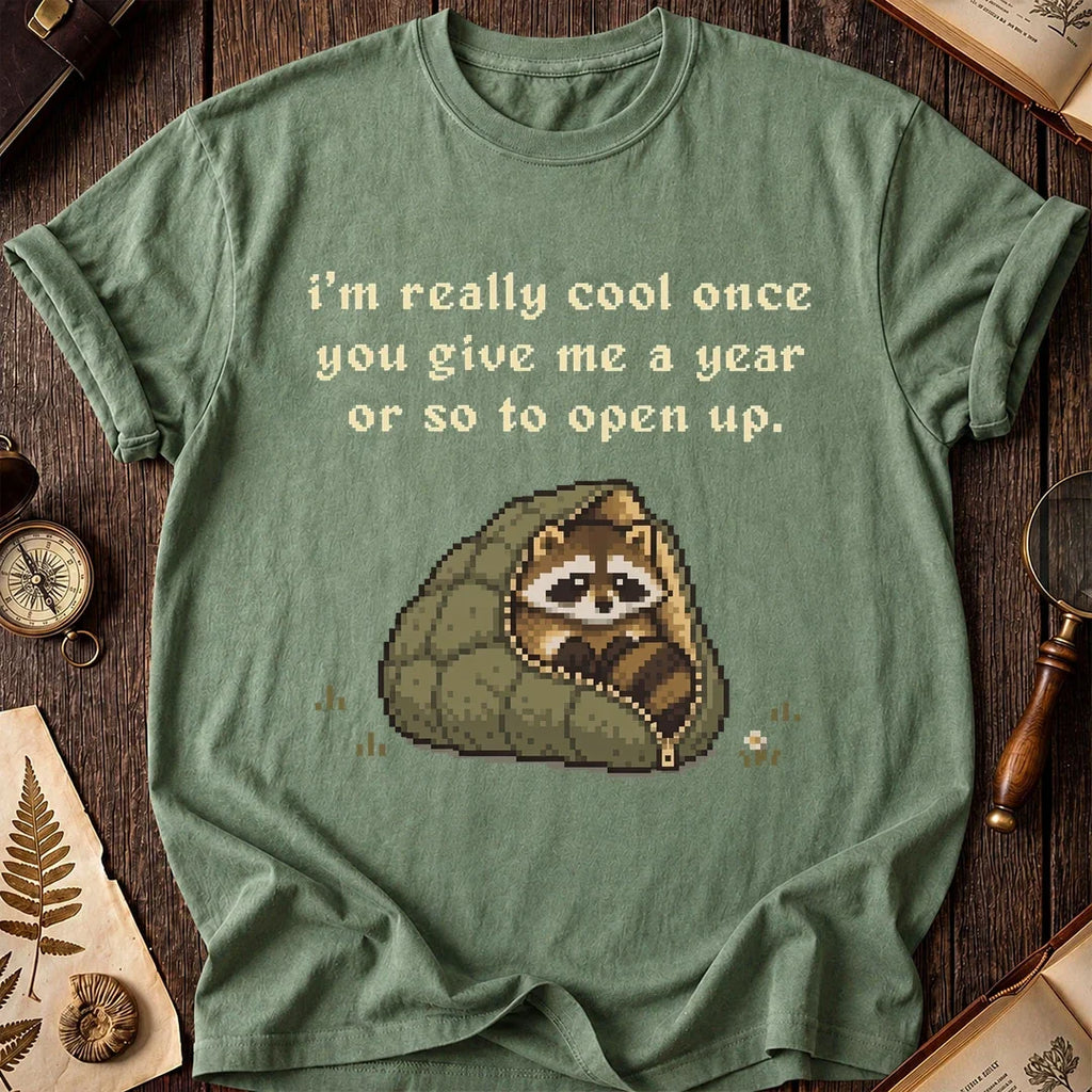 Slow Warmup Raccoon T-Shirt product image 1