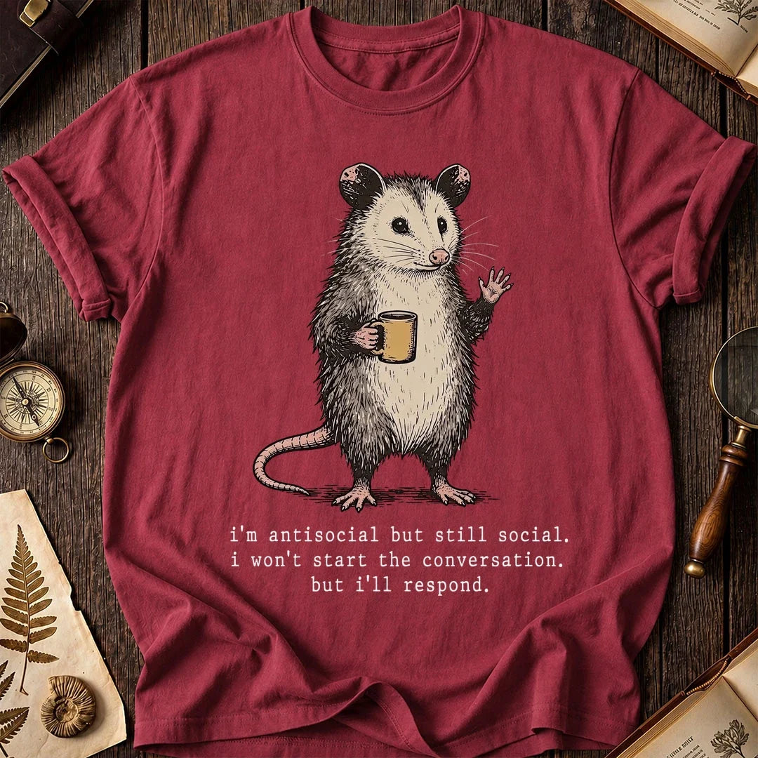 Will Respond Possum T-Shirt product image 5